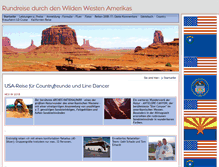 Tablet Screenshot of amerikareise-wildwest.de